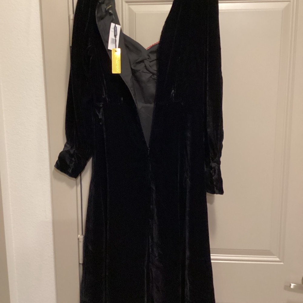 Alexia Admor Willa Bishop Sleeve Velour Dress, size 10 - Picture 7 of 11
